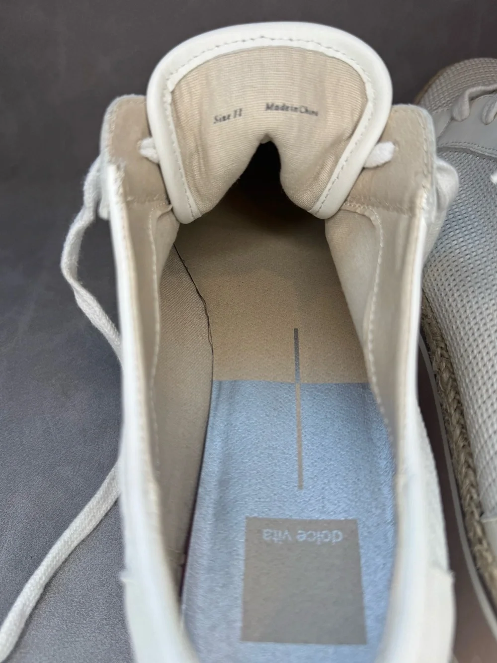 Dolce Vita Notice Platform Sneakers Women’s Size 11 White Canvas Leather Shoes